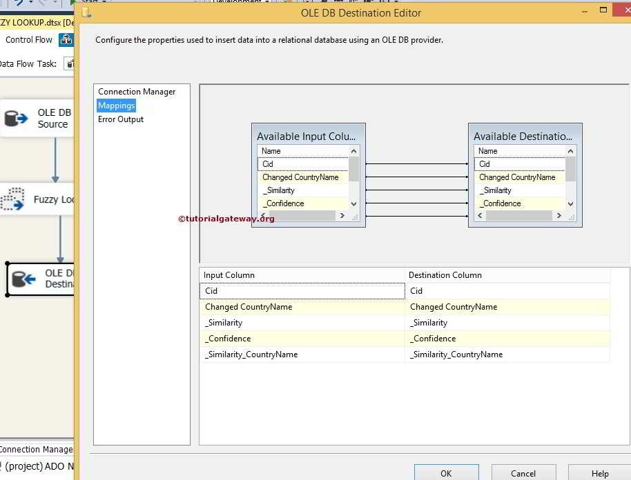 Input and Output Column Mapping 8