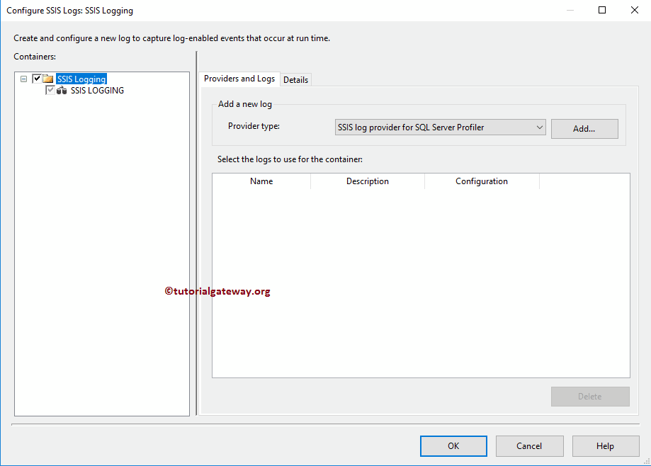 Configure SSIS Logging