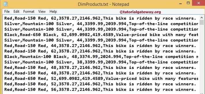 Destination Text File 13