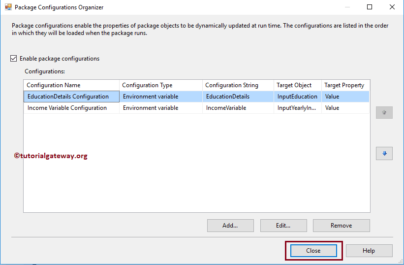 SSIS Package Configuration Using Environment Variable 22