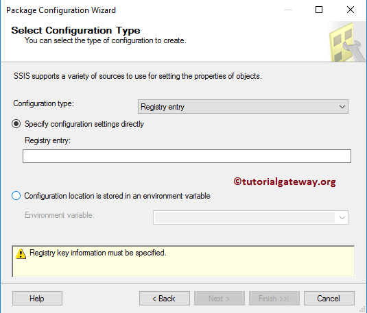 SSIS Package Configuration using Registry Entry 12