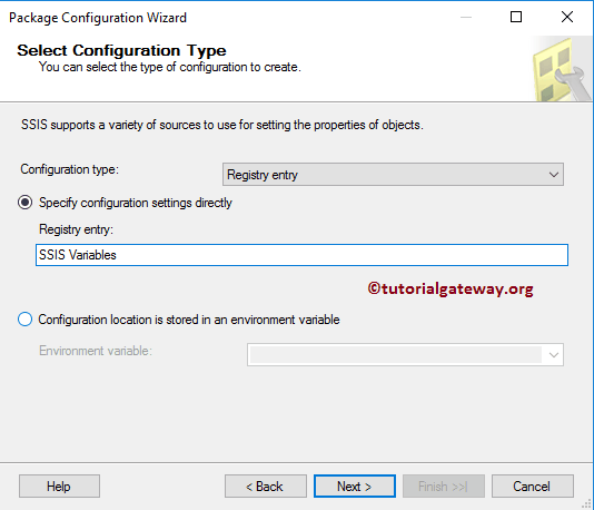 SSIS Package Configuration using Registry Entry 13