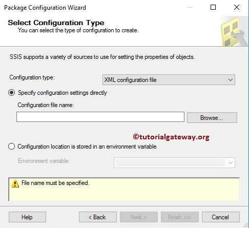 SSIS Package Configuration using SQL Server 5
