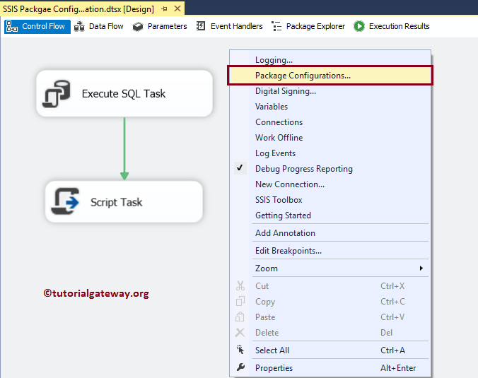 SSIS Package Configuration using XML Configuration FIle 2