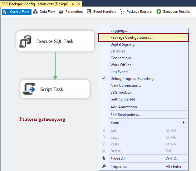 SSIS Package Configuration using XML Configuration FIle Part 2 5