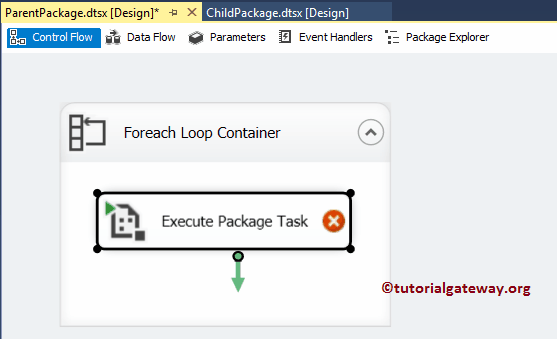 SSIS Parent Child Package Configuration 26
