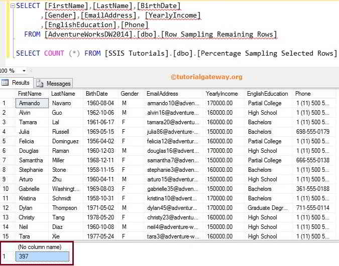 Selected Rows Table 12