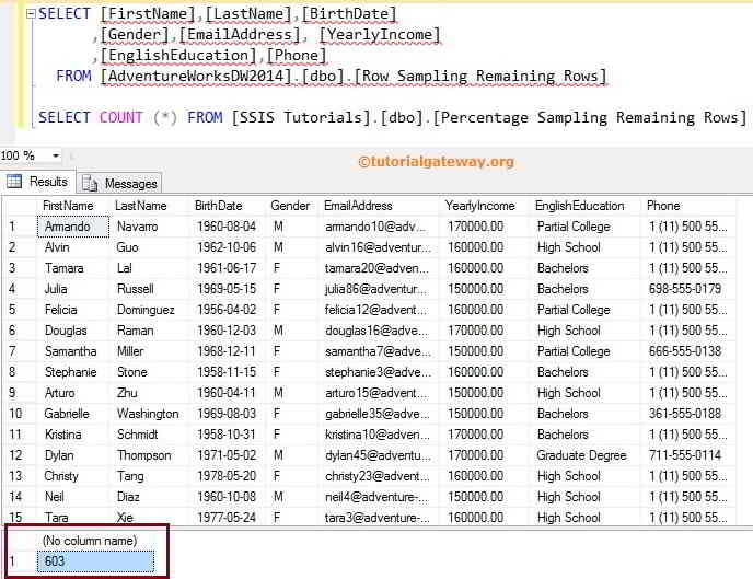 Remaining Rows Table 13