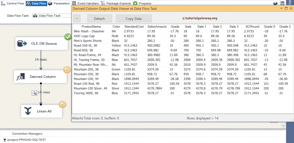 SSIS Round Function package