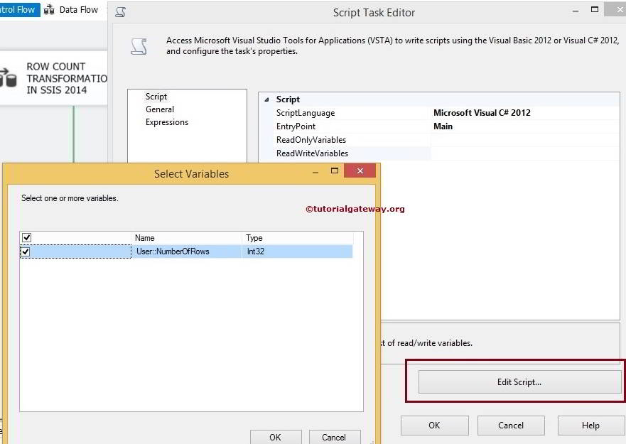 SSIS Row Count Transformation 11