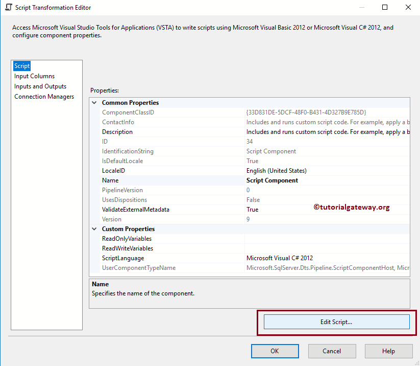 SSIS Script Component as Destination 11