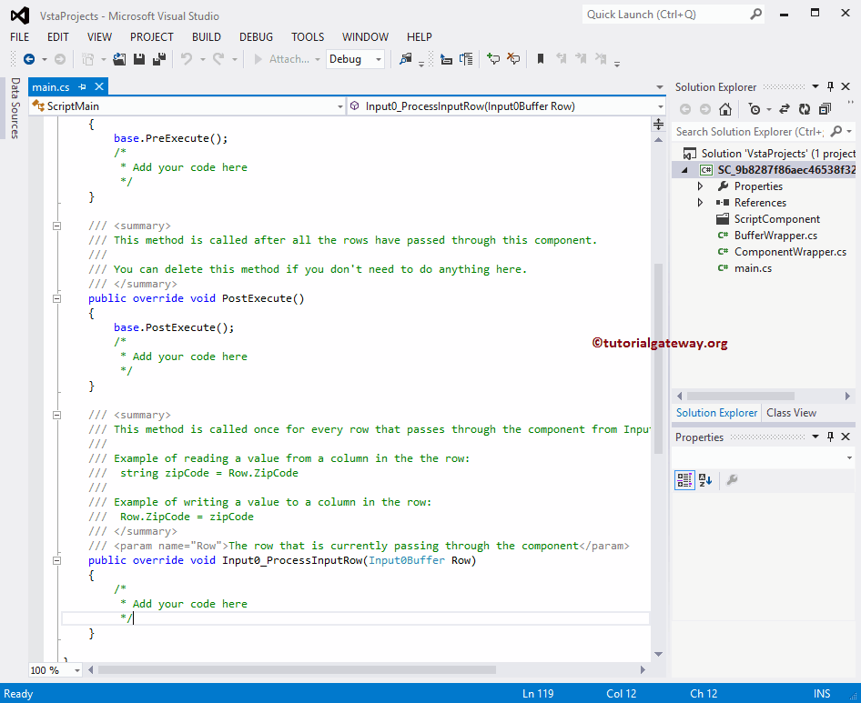 SSIS Script Component as Destination 12