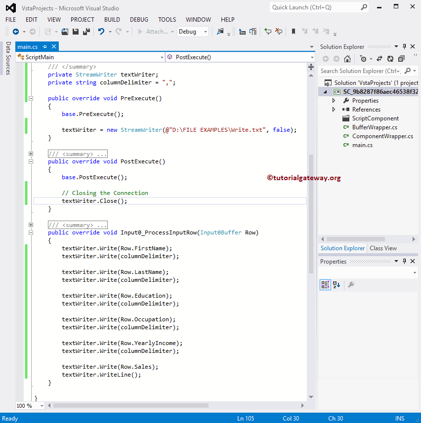 SSIS Script Component as Destination 13
