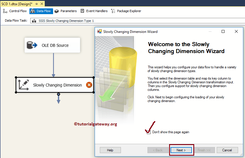 SSIS Slowly Changing Dimension Type 1 - 7