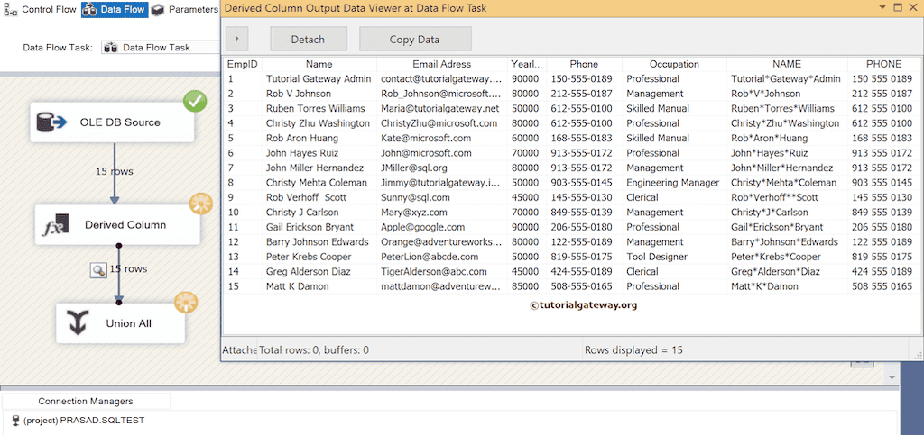 SSIS String Replace output