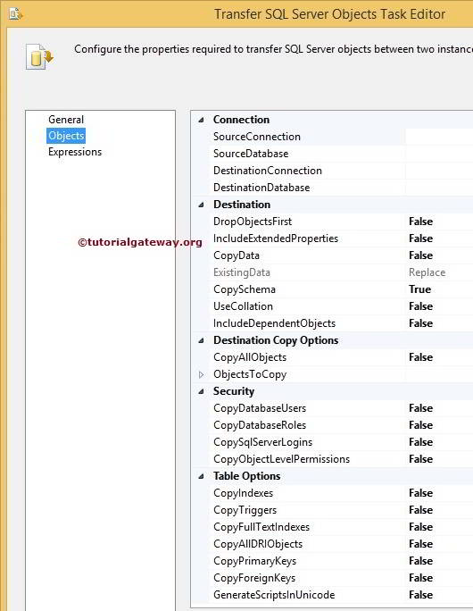 Transfer SQL Server Objects Task in SSIS 3