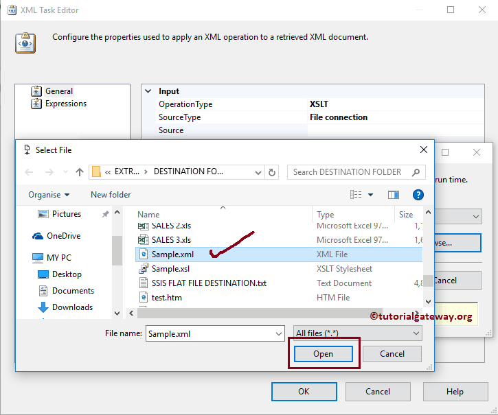 SSIS XML Task to Transform XML File Using XSLT 8