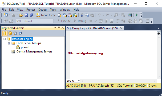 Available Registered Services in SSMS