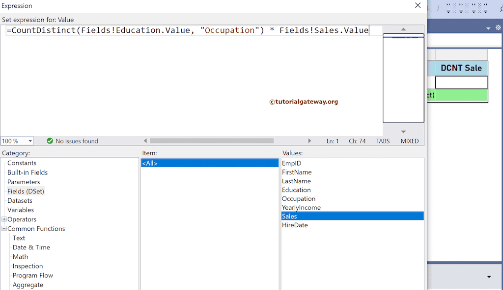 Complex Unique Count expression