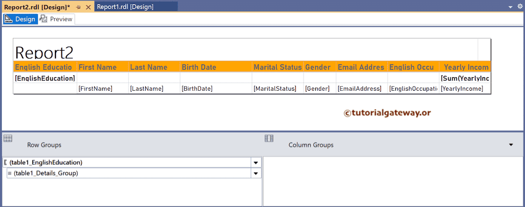 Add Totals to Grouped Table Using SSRS Report Wizard