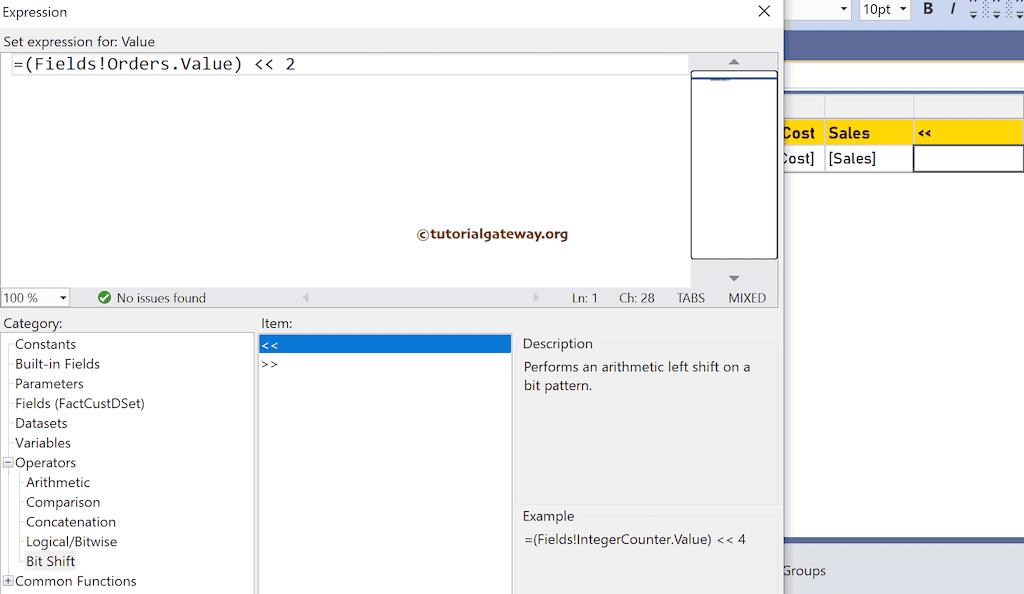BIt Shift expression