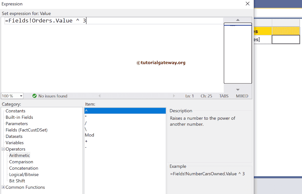 Arithmetic Operators Expression