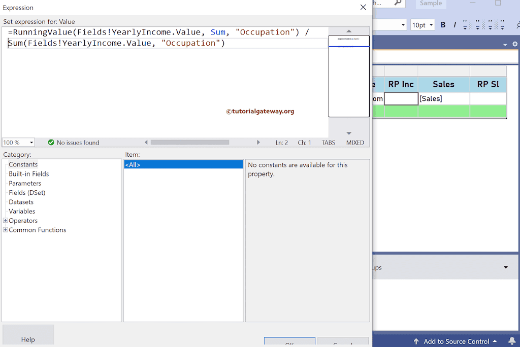 RunningValue and Sum function to calculate SSRS Running Percentage
