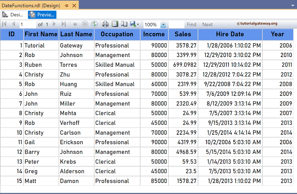 Year Function to return year from Date and Time fields preview