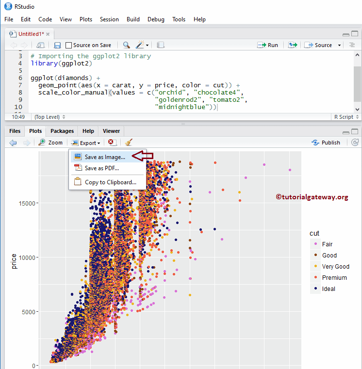 Save ggplot using ggsave export 10