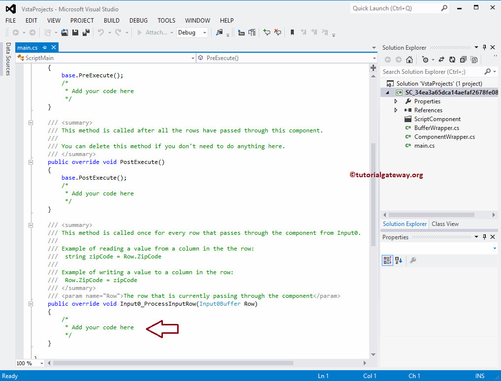 C# Script Code