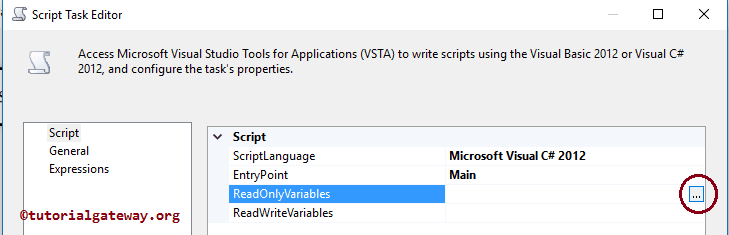 Script Task in SSIS 6