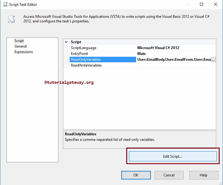 Script Task in SSIS 8