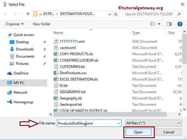 Create or Select XML File
