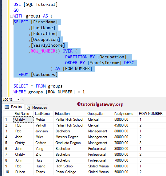Select First Row in each Group By group 2