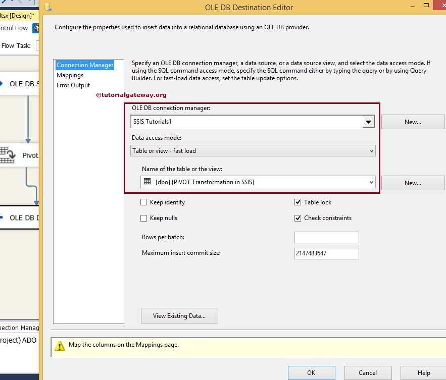 Select Destination Table 11
