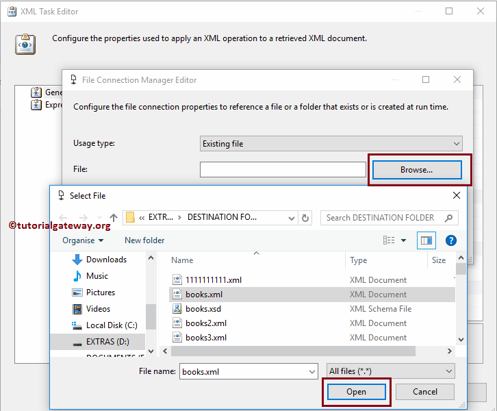 Select File to Differentiate between XML Files 15
