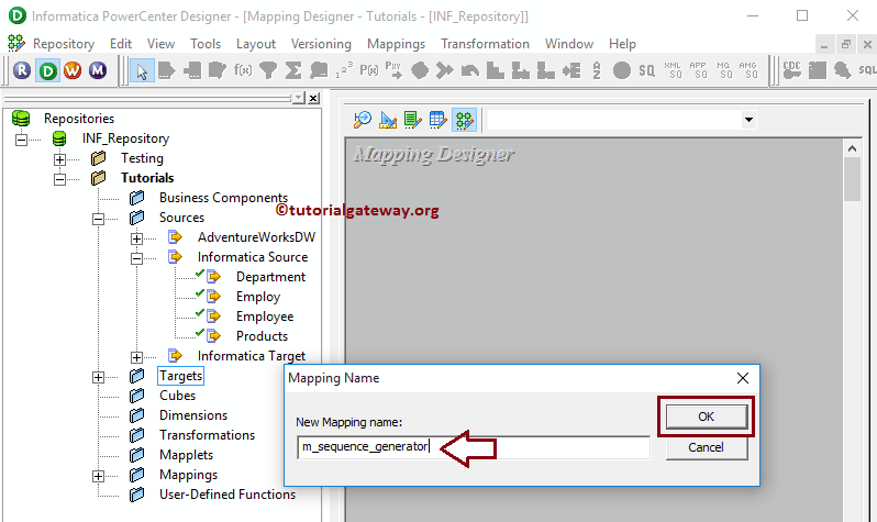 Sequence Generator Transformation in Informatica 2