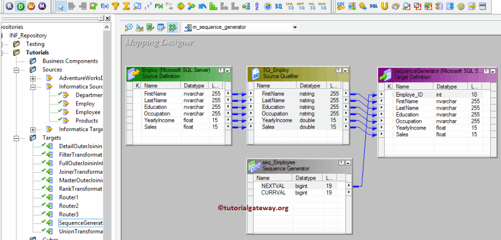Sequence Generator Transformation in Informatica 5