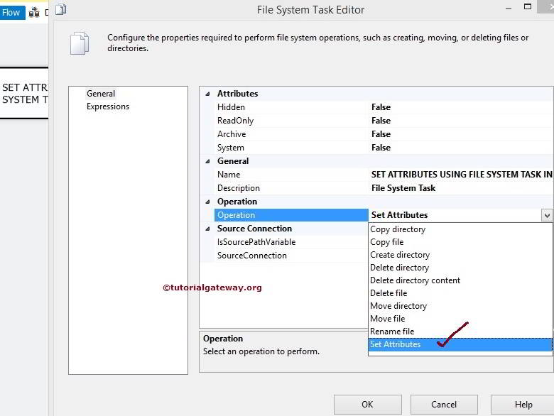 Setting Attributes Using File System Task in SSIS 3