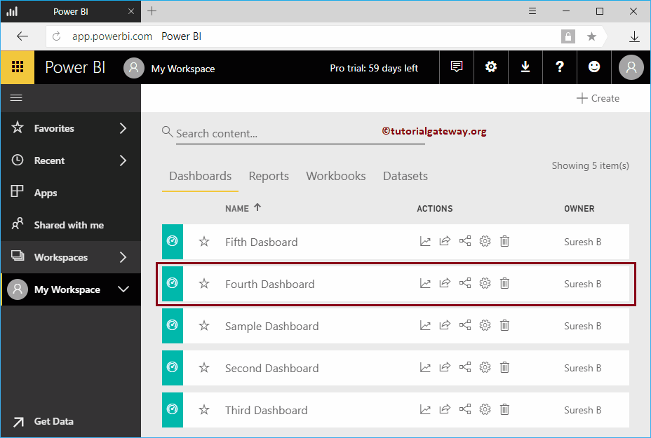 View available in My Workspace 1