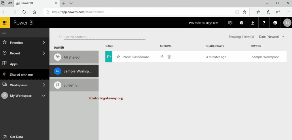 Go to Share With Me Tab to View the Workspace 8