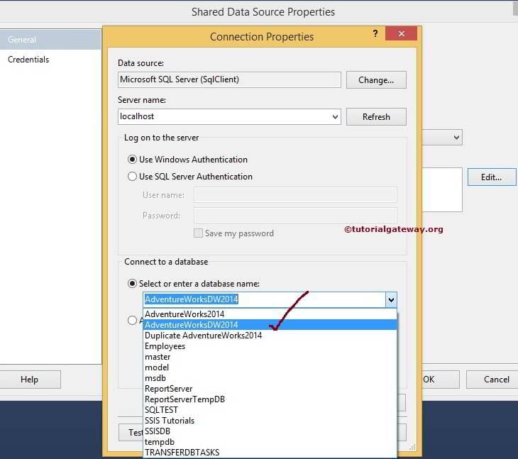 Select the Database 7