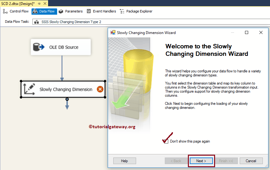 Slowly Changing Dimension Wizard