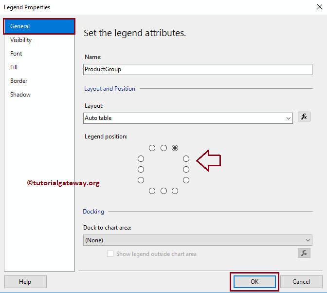 Stacked Bar Chart Legend position