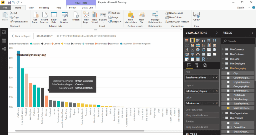 Power BI Stacked Column Chart 4