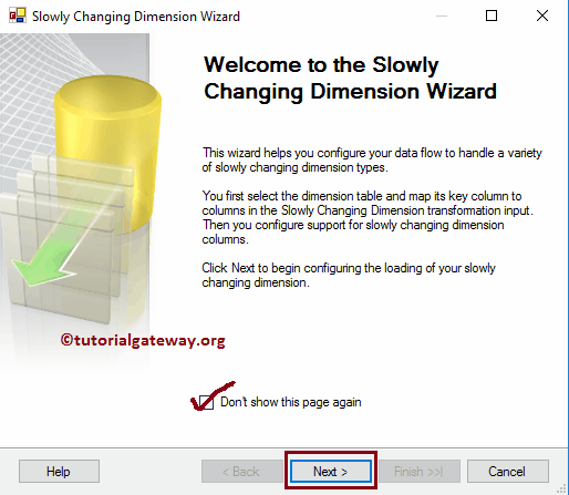 Start SCD Type 0 Wizard