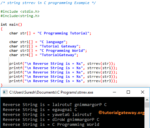 String strrev Example