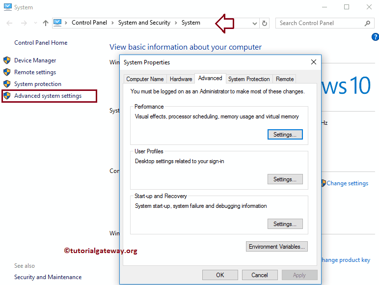 Open System properties