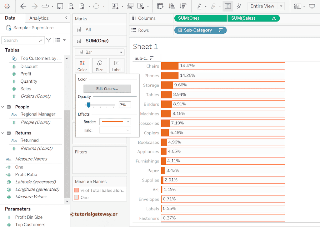 Progress bar chart Preview