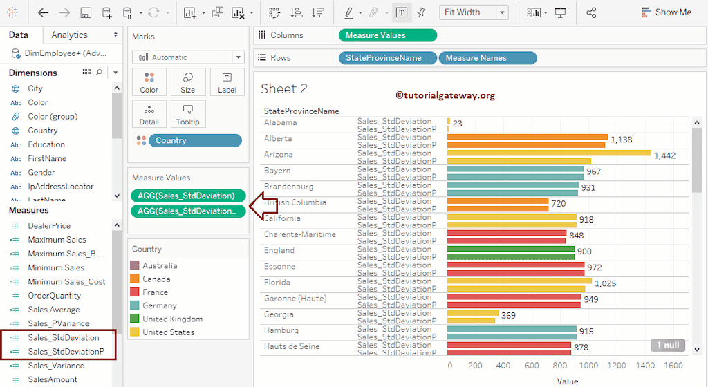 Tableau STDEVP and STDEV Aggregate Functions 22